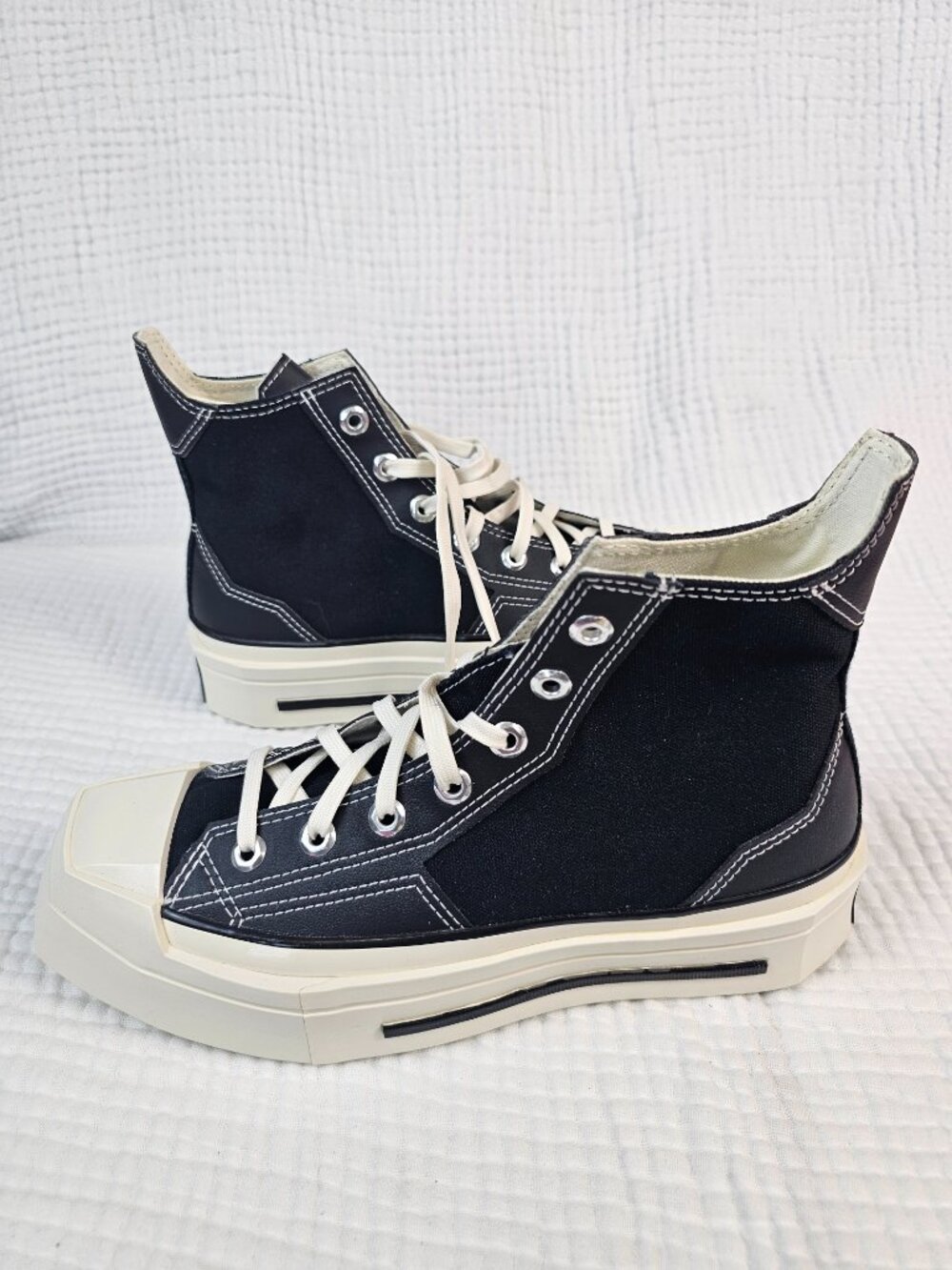 😍NWT😍 Converse Chuck 70 De Luxe Squared High - Black/Egret Women's 8/Men's 6 - Picture 8 of 16